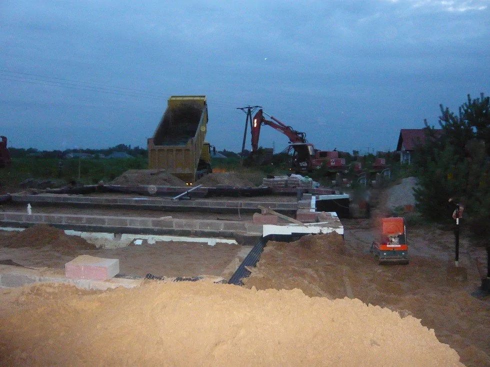 Budowa Domu jednorodzinnego, wykopy, fundamenty na ławach, Ściany fundamentowe, zasypki 