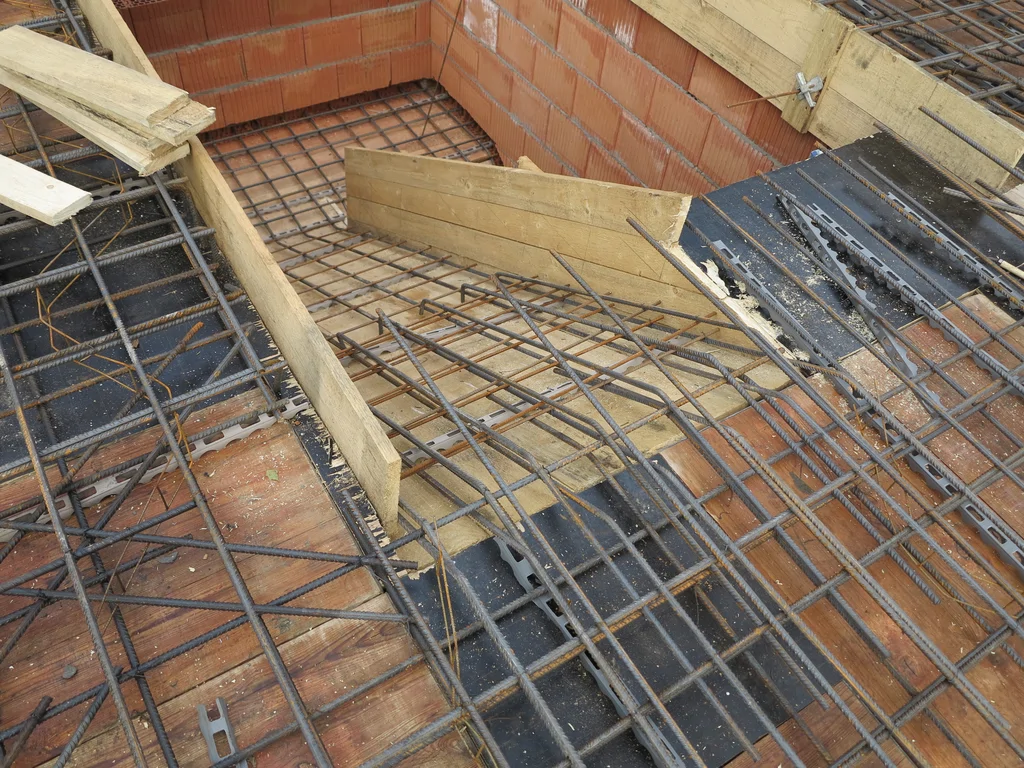 zbrojenie schodów wewnętrznych 