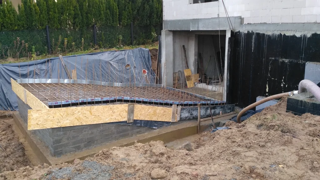 Zbrojenie rampy wjazdowej do garażu podziemnego