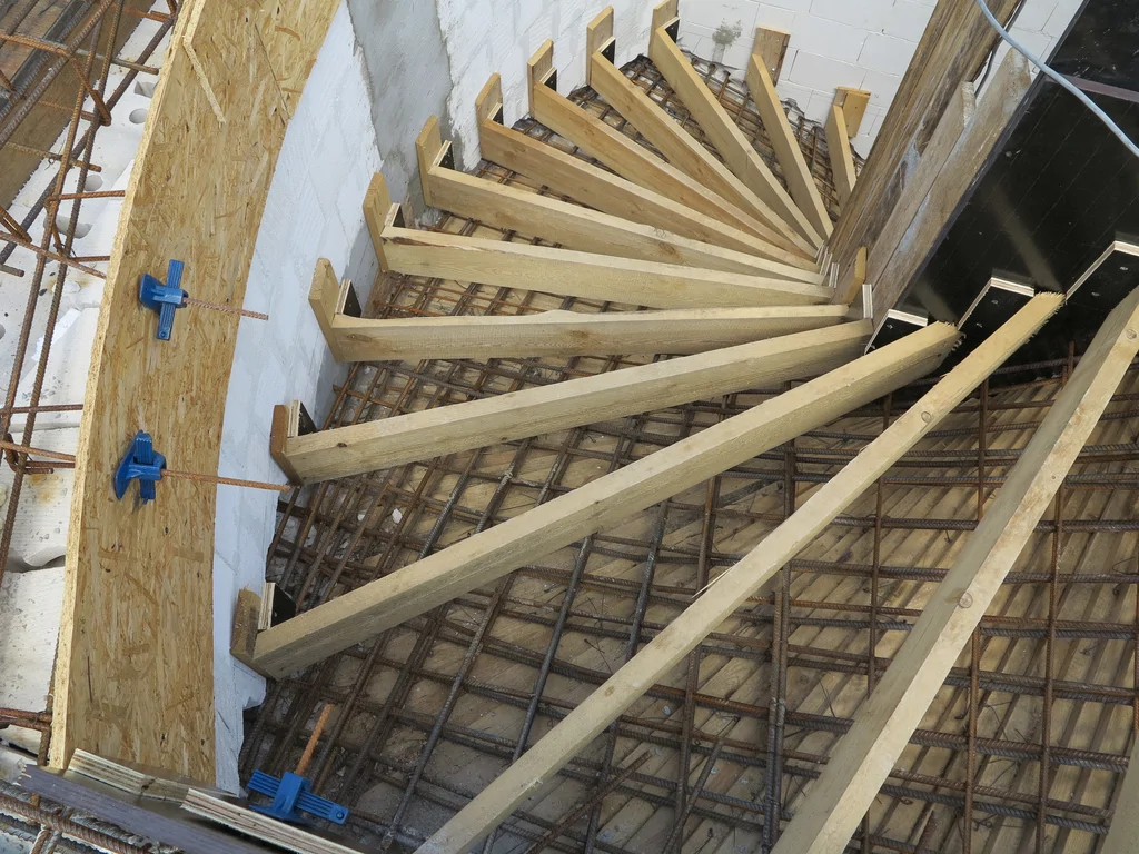 szalunek schodów, zbrojenie schodów 