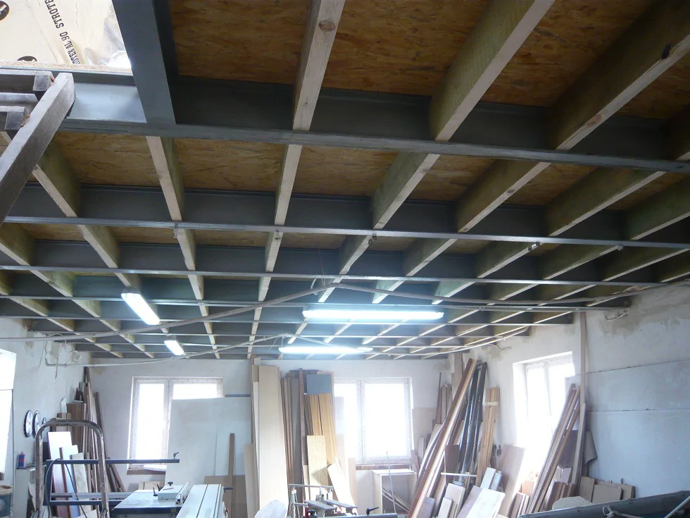 Strop stalowy, Płyty OSB