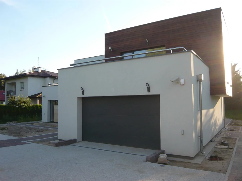 Budowa Domu jednorodzinnego, realizacja pod klucz, Elewacja BSO, kamień , Stolarka okienna, dach płaski, kostka