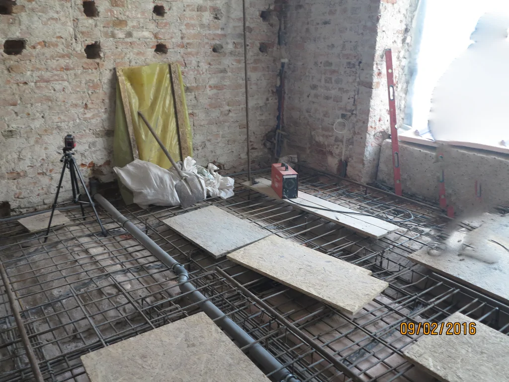 skute tynki, zbrojenie podłoży + instalacje przygotowane na wylewki 
